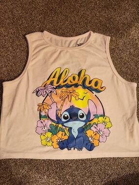 Disney Lilo And Stitch - Cropped Tank Top - Size XXL